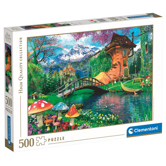 PUZZLE LA VIEILLE ÉTAGÈRE À CHAUSSURES – 500 PIÈCES – CLEMENTONI 🔶