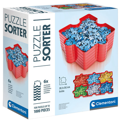 TRIEUR DE PUZZLE – 6 PIÈCES DE 19 × 19 CM CHACUNE – CLEMENTONI 🔶