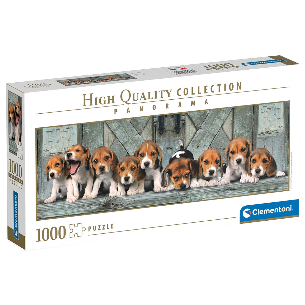 PUZZLE PANORAMIQUE CHIENS BEAGLE – 1000 PIÈCES – CLEMENTONI 🔶