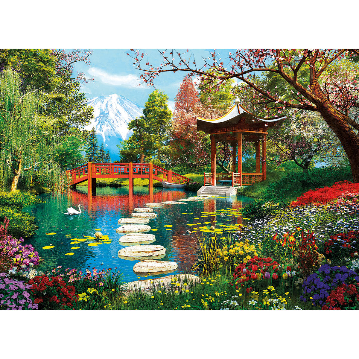 PUZZLE JARDINS DE FUJI – 1000 PIÈCES – CLEMENTONI 🔶