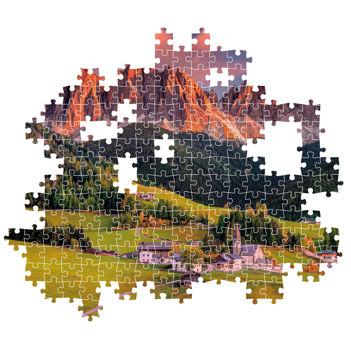 PUZZLE DOLOMITES MAGIQUES – 1000 PIÈCES – CLEMENTONI 🔶