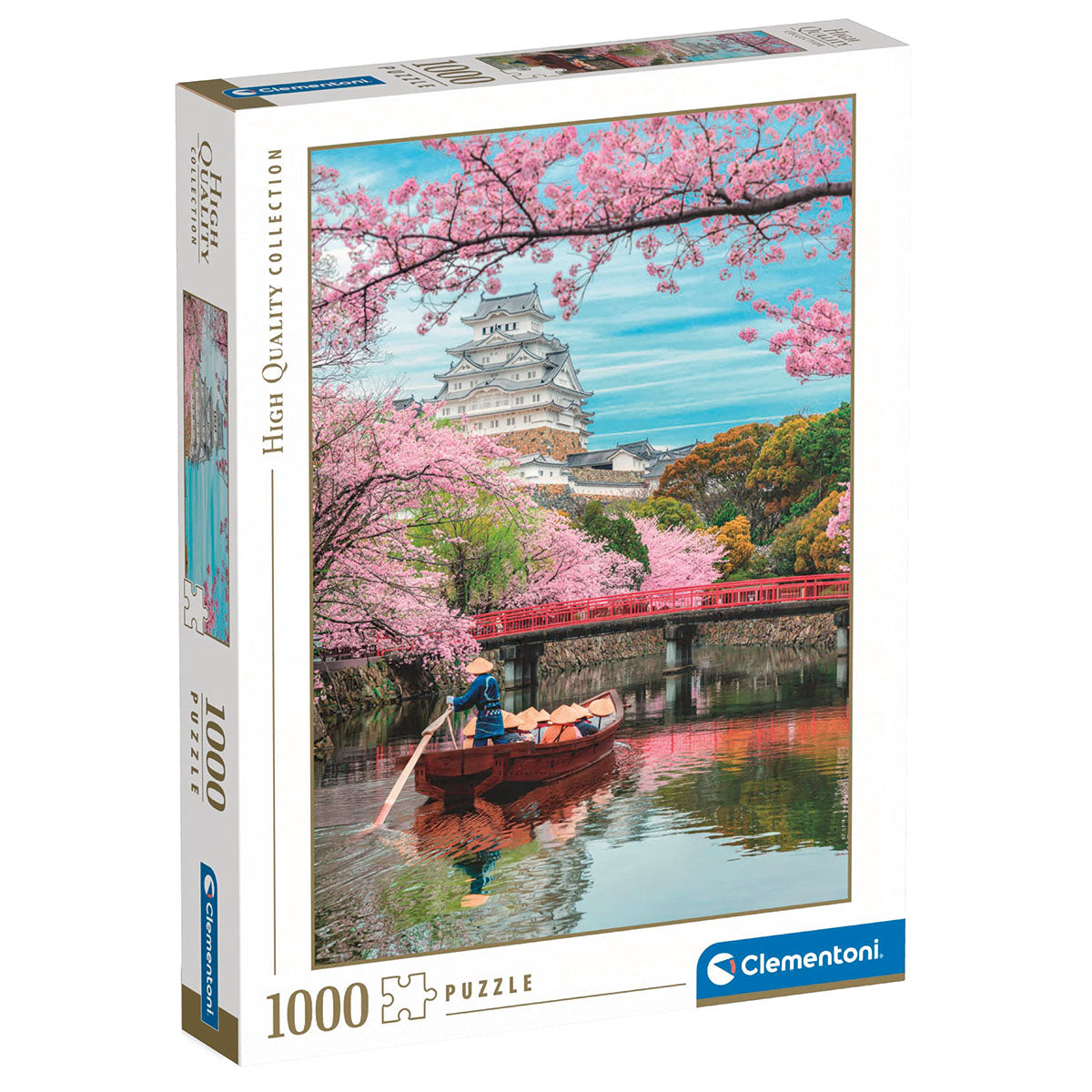 PUZZLE CHÂTEAU DE HIMEJI AU PRINTEMPS – 1000 PIÈCES – CLEMENTONI 🔶