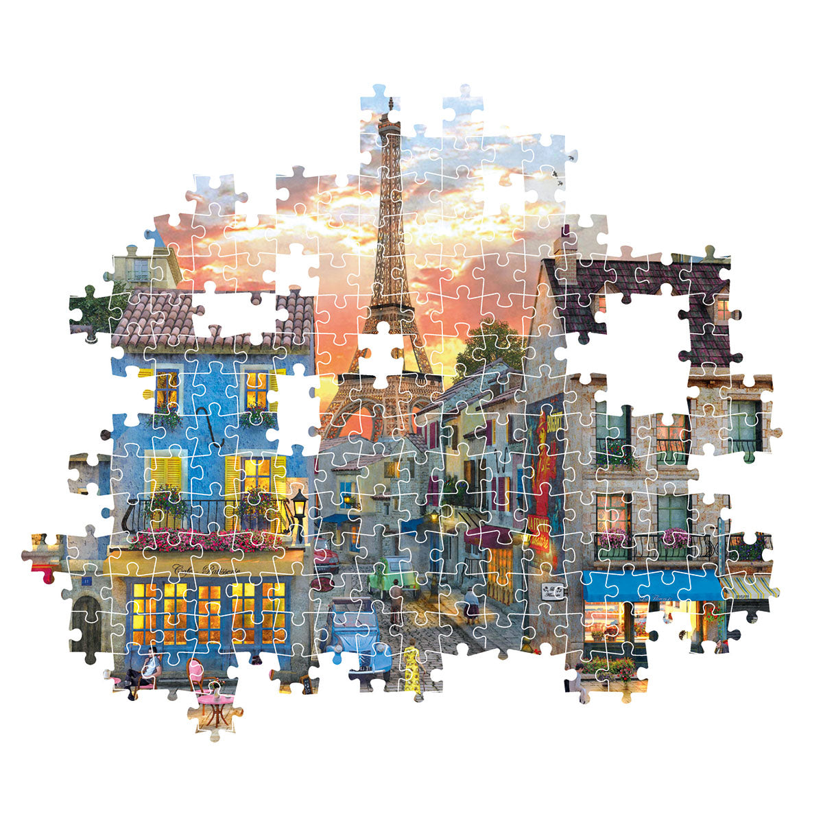 PUZZLE RUES DE PARIS – 1000 PIÈCES – CLEMENTONI 🔶