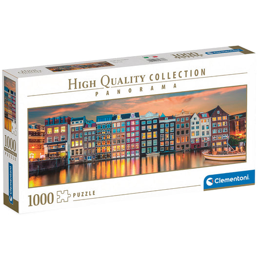 PANORAMA PUZZLE BRIGHT AMSTERDAM – 1000 PIÈCES – CLEMENTONI 🔶