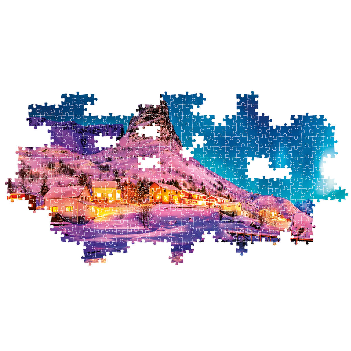 PUZZLE PANORAMIQUE ÎLES LOFOTEN – 1000 PIÈCES – CLEMENTONI 🔶