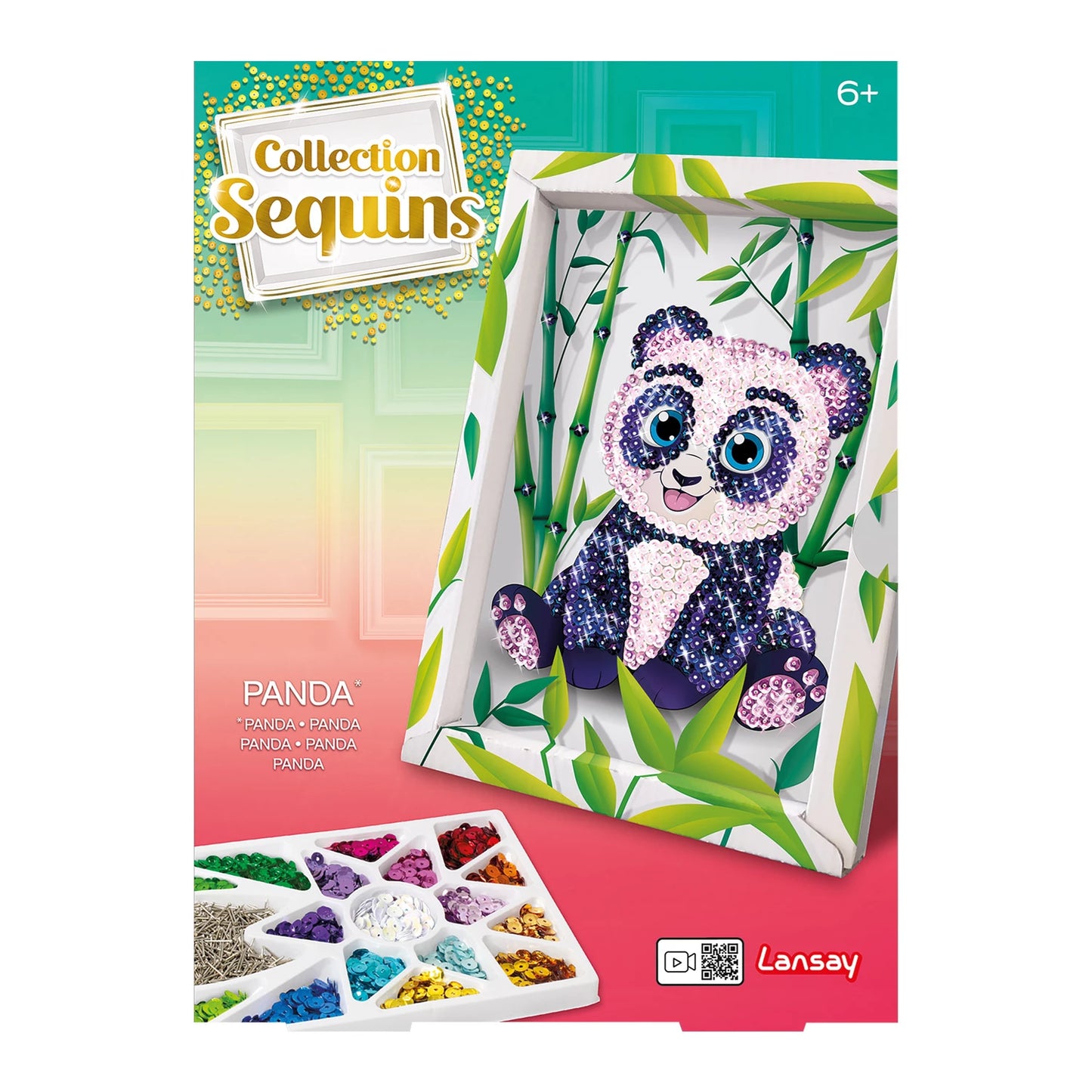 PANDA MIT KUNSTPAILLETTEN