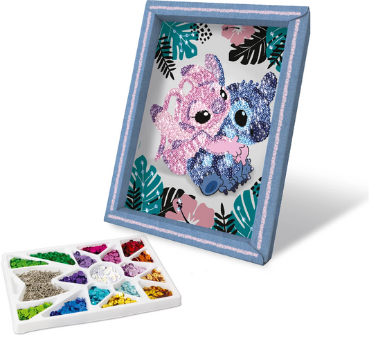ARTE CON PAILLETTES STITCH & ANGEL