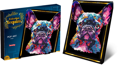 ARTE CON PAILLETTES CANE POP ART