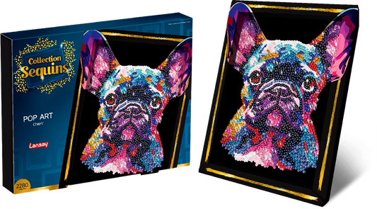 ARTE CON PAILLETTES CANE POP ART