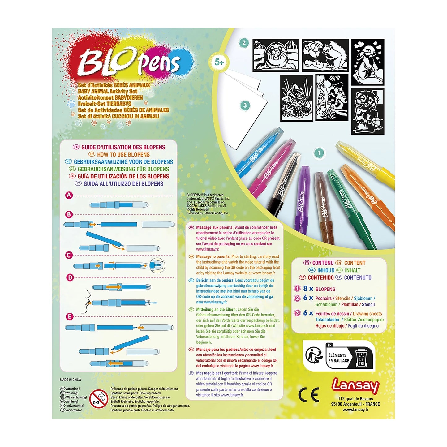 SET DI PENNE SPRAY PER ANIMALI
