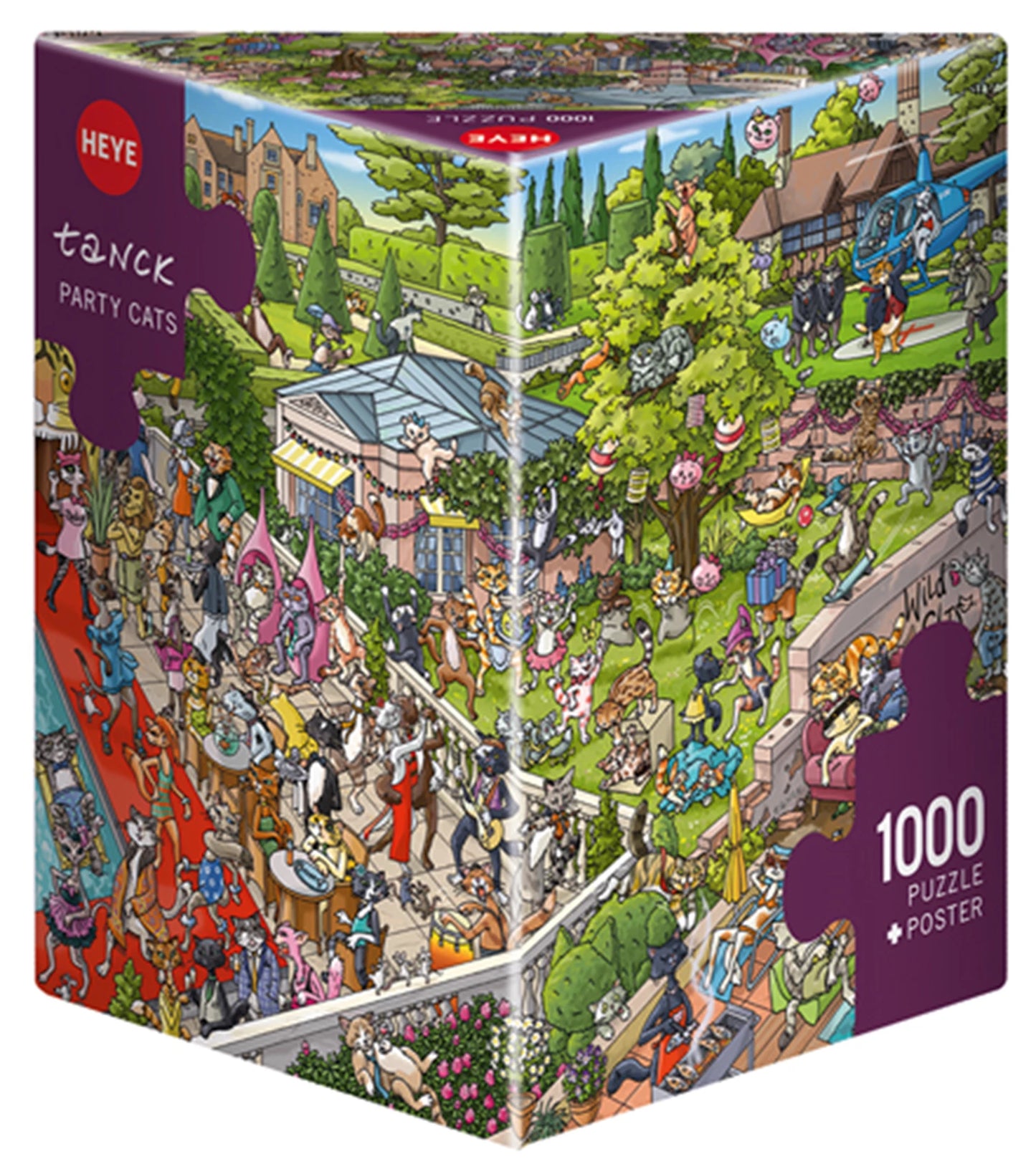 CHATS DE FÊTE TRIANGULAIRES 1000 PIÈCES