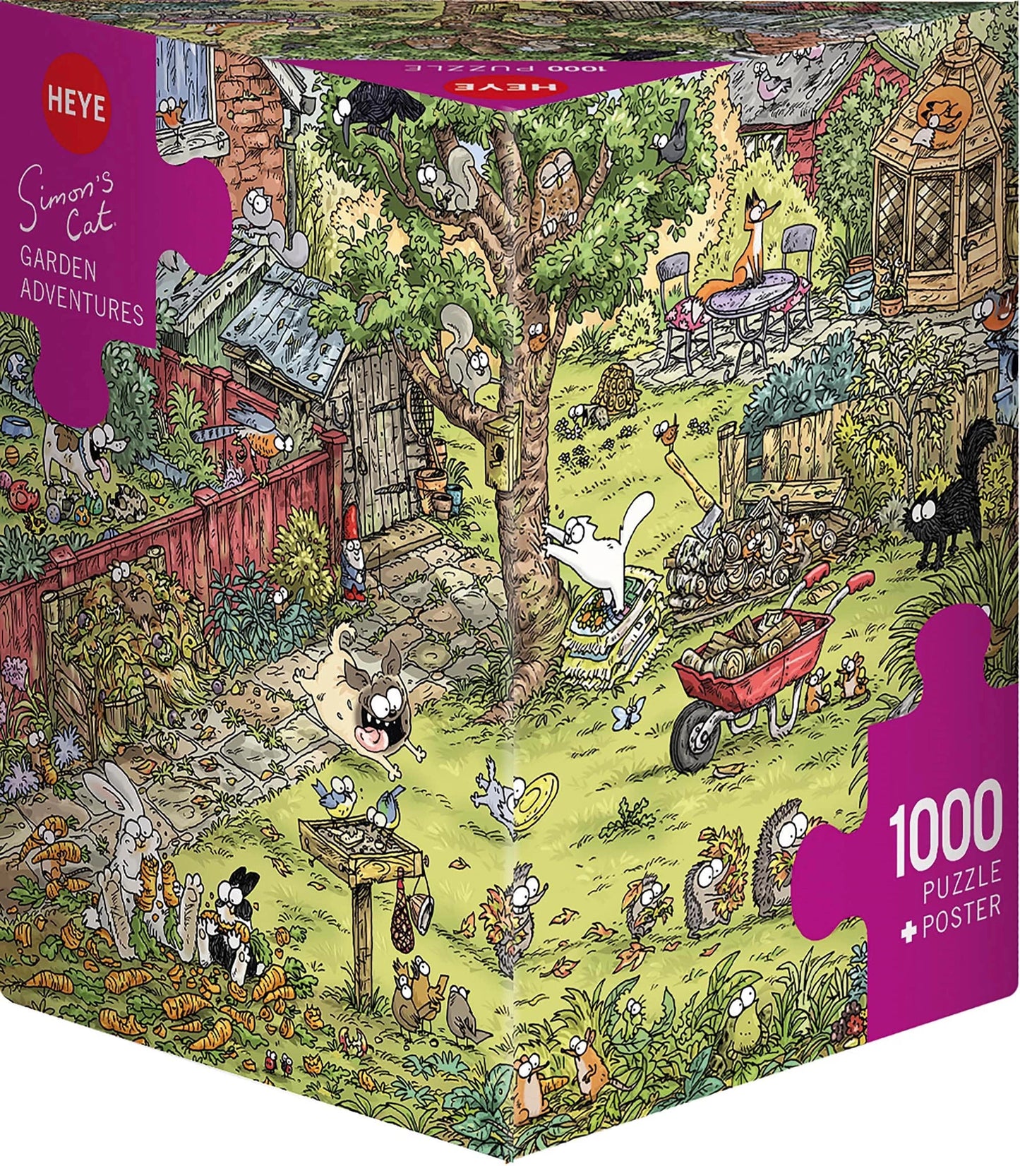 AVENTURES AU JARDIN : LE CHAT DE SIMON TRIANGULAIRE 1000 PIÈCES