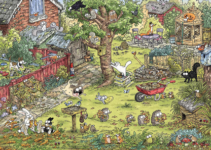 AVENTURES AU JARDIN : LE CHAT DE SIMON TRIANGULAIRE 1000 PIÈCES