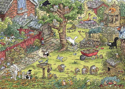 AVENTURES AU JARDIN : LE CHAT DE SIMON TRIANGULAIRE 1000 PIÈCES