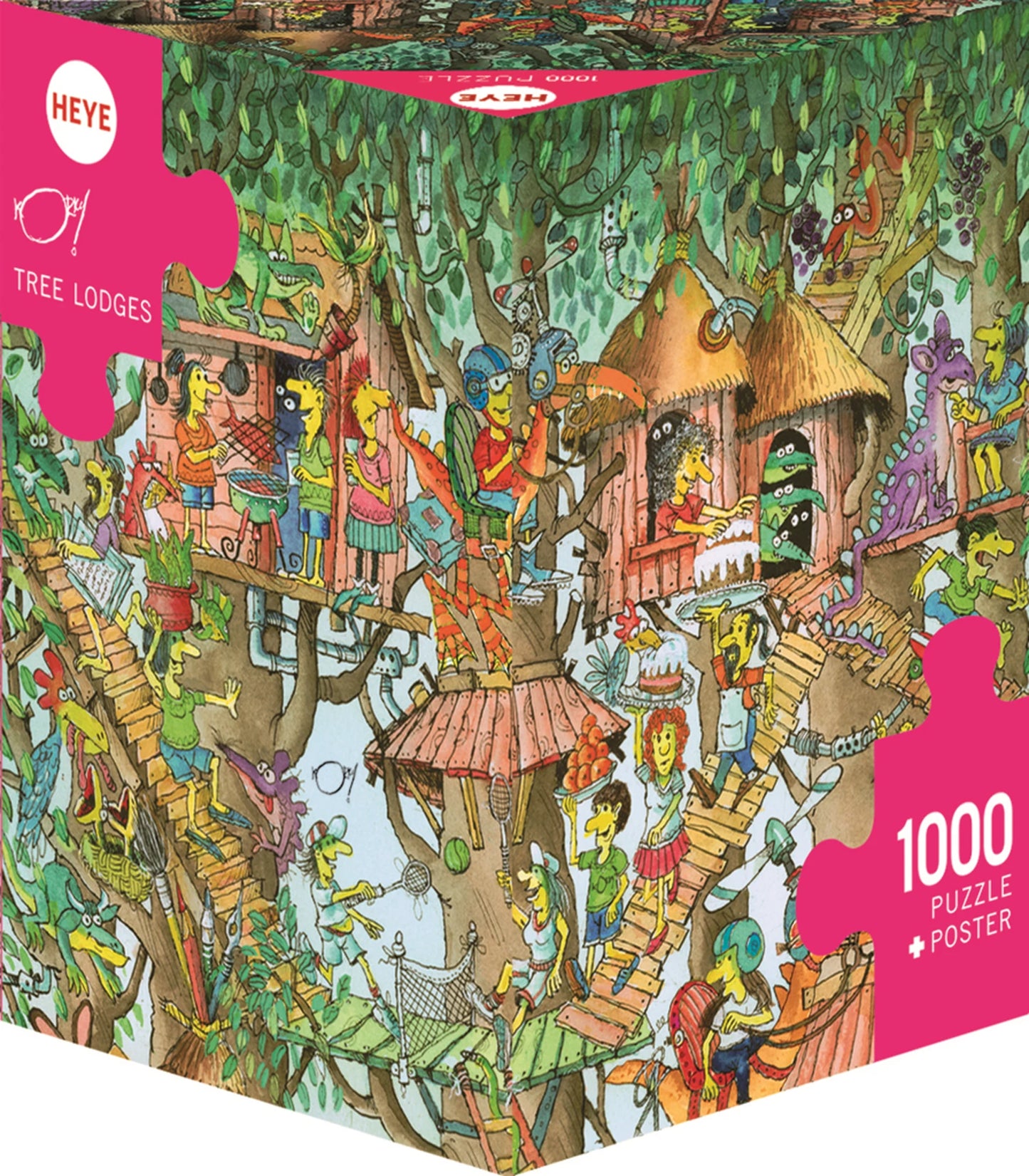 CABANES TRIANGULAIRES DANS LES ARBRES 1000 PIÈCES