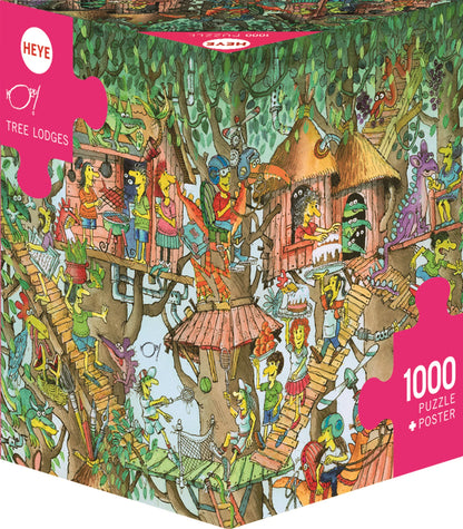 CABANES TRIANGULAIRES DANS LES ARBRES 1000 PIÈCES