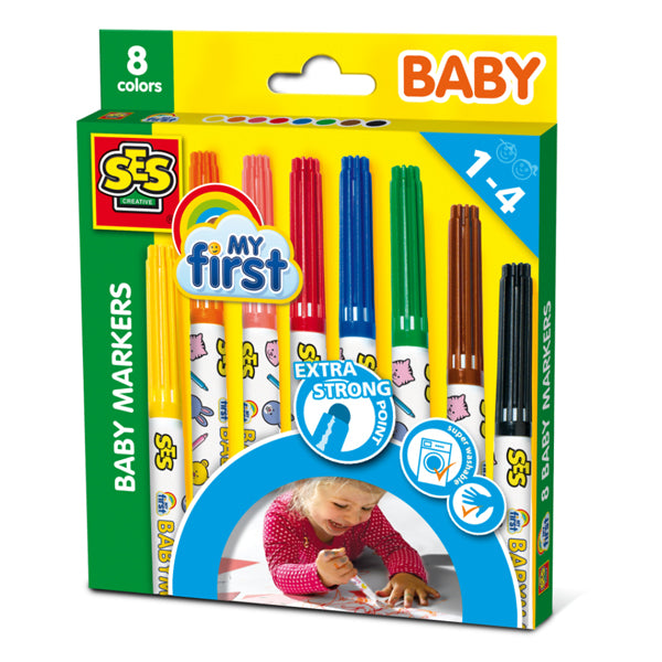 FEUTRES POUR ENFANTS 8 PIÈCES – SES 🔶