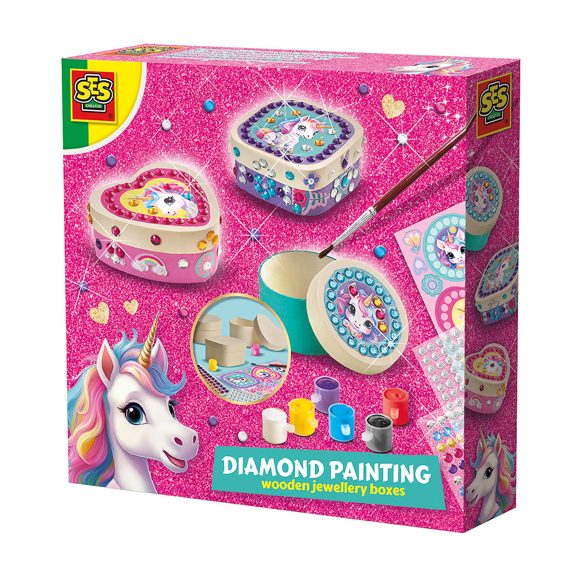 COFFRET À BIJOUX PEINTURE DIAMANTÉE – SES 🔶