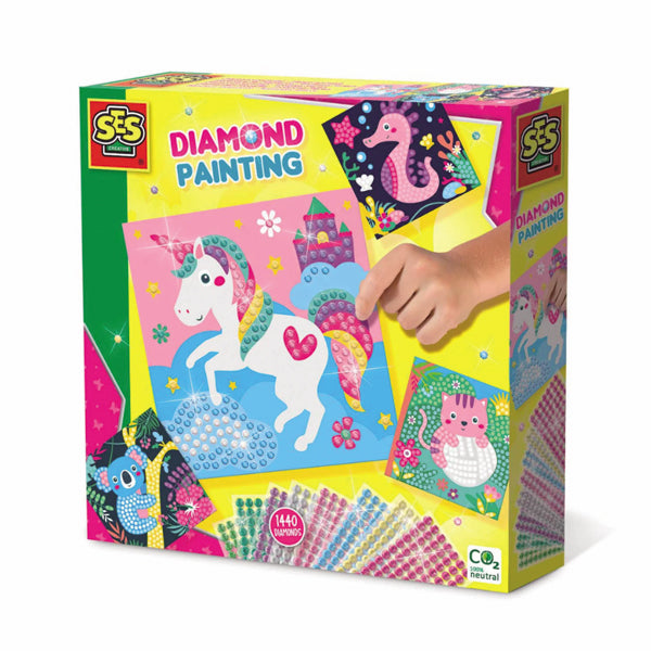 PEINTURE DIAMANT ANIMAUX HEUREUX – SES 🔶