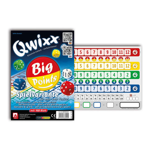 QWIXX BIG POINTS - BLOCCHI AGGIUNTIVI 2X80 FOGLI (MULTILINGUA)