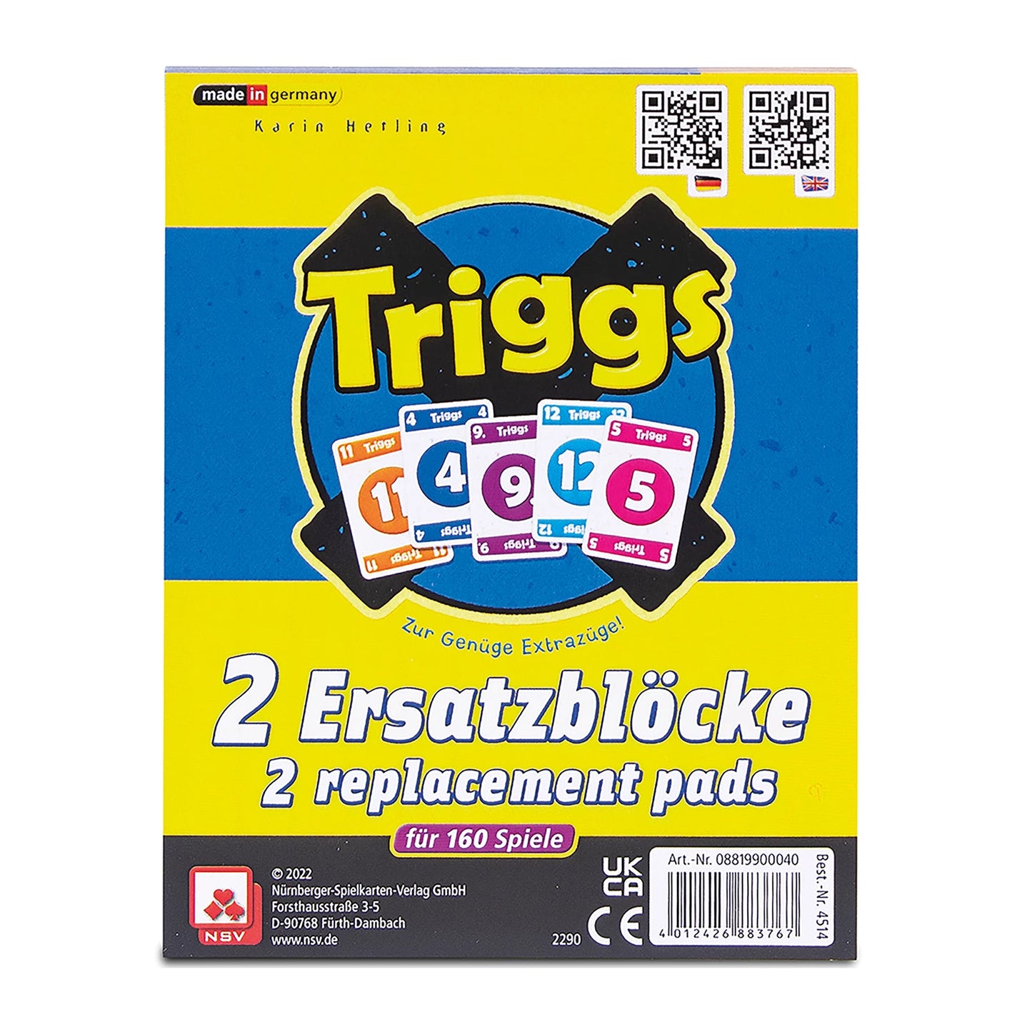 TRIGGS - BLOCS SUPPLÉMENTAIRES 2X80 FEUILLES (D)