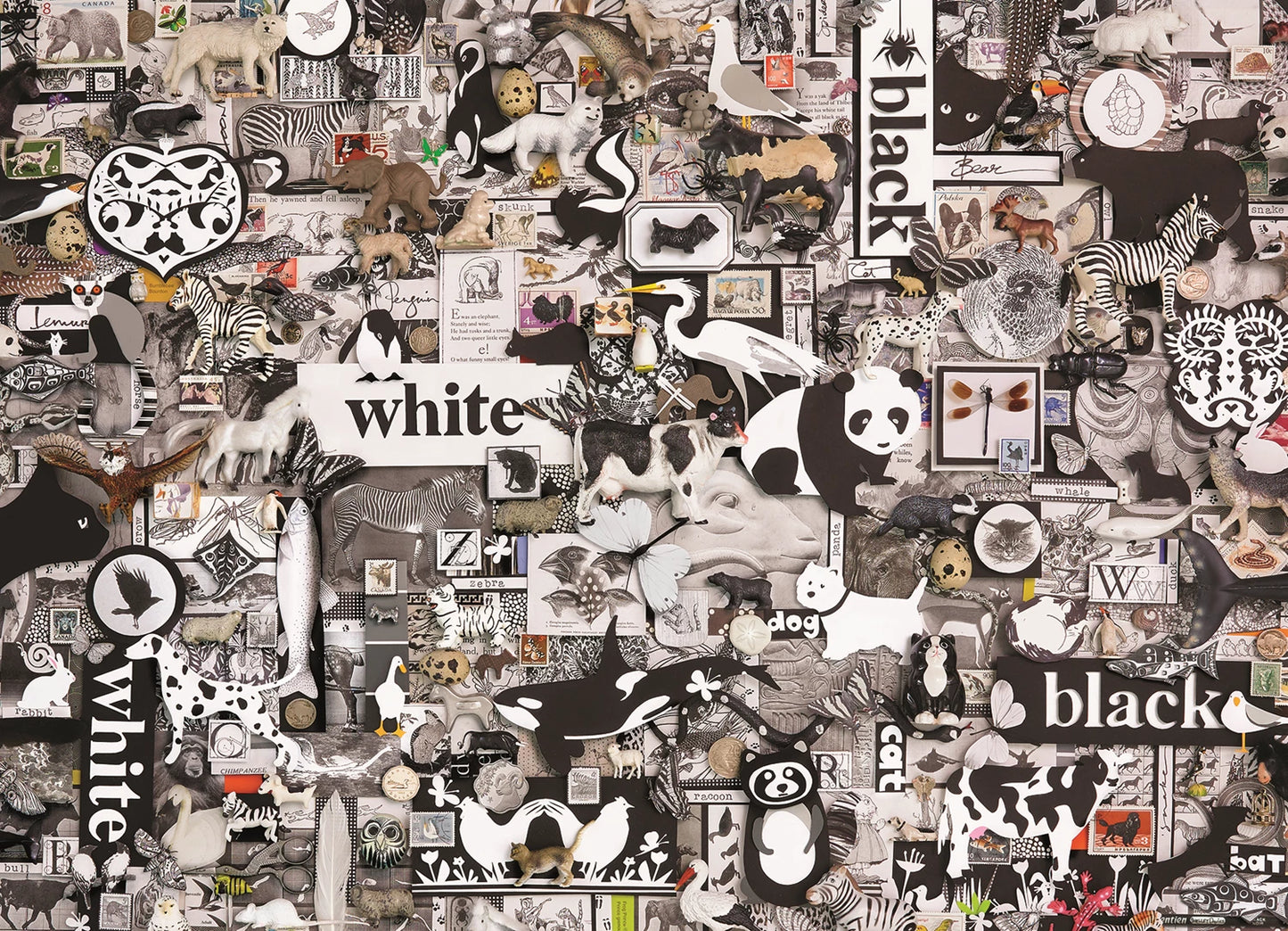 BIANCO E NERO: ANIMALI 1000 PEZZI