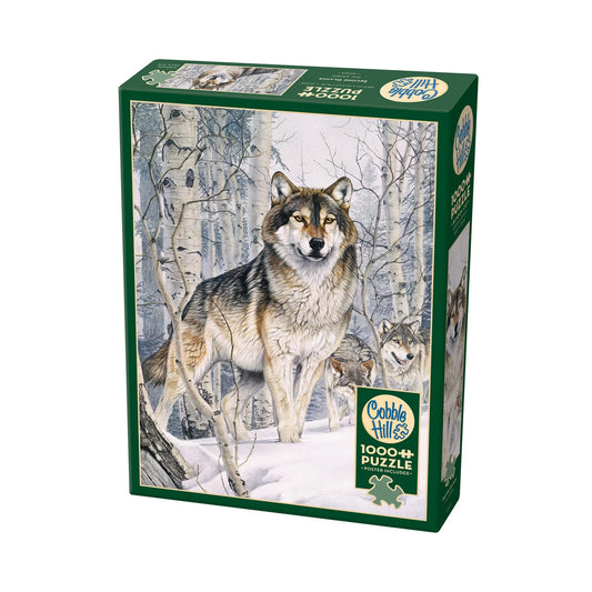LOUP DANS LA FORÊT HIVERNALE 1000 PIÈCES