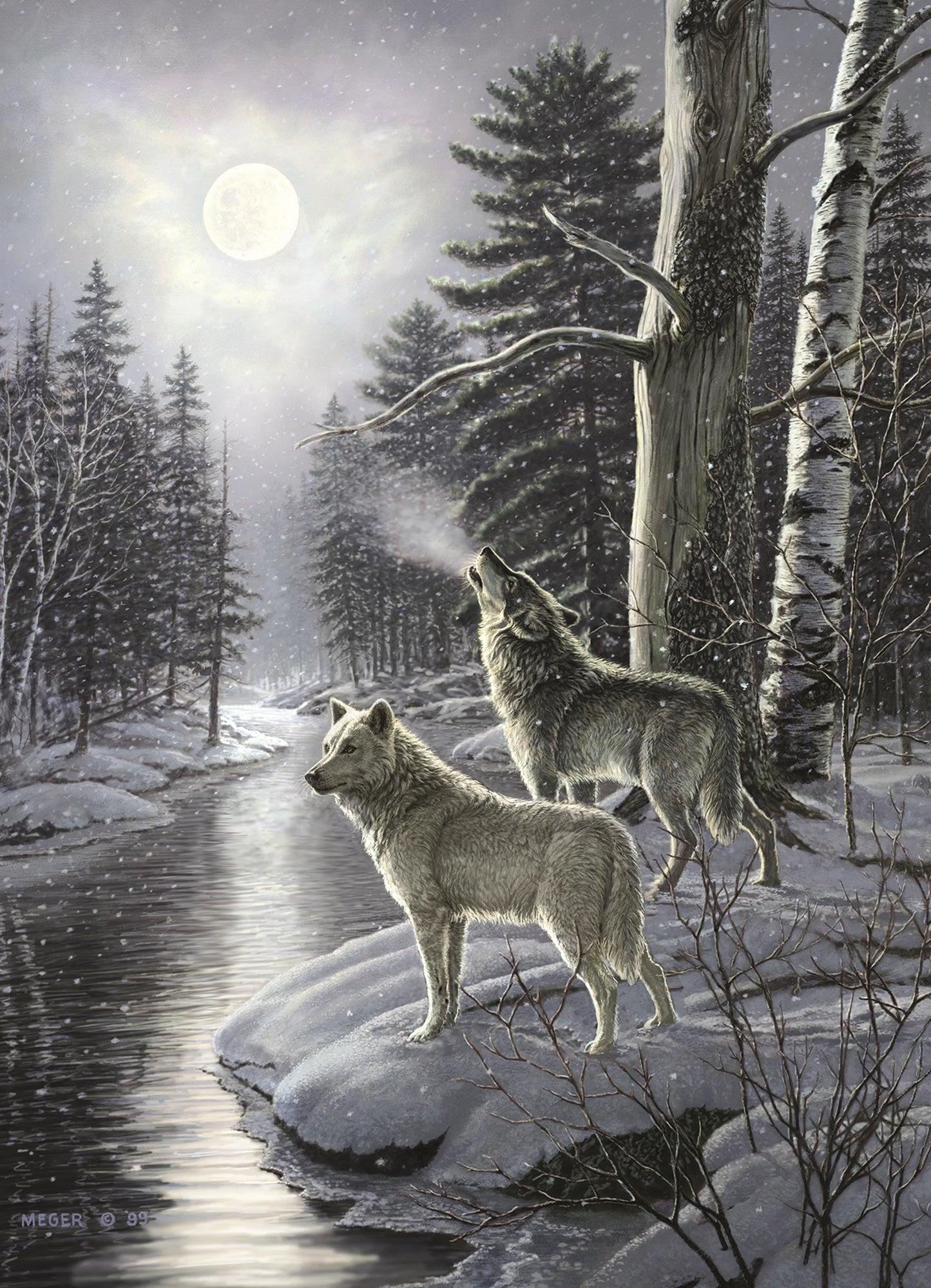 LUPI AL CHIARO DI LUNA 1000 PEZZI