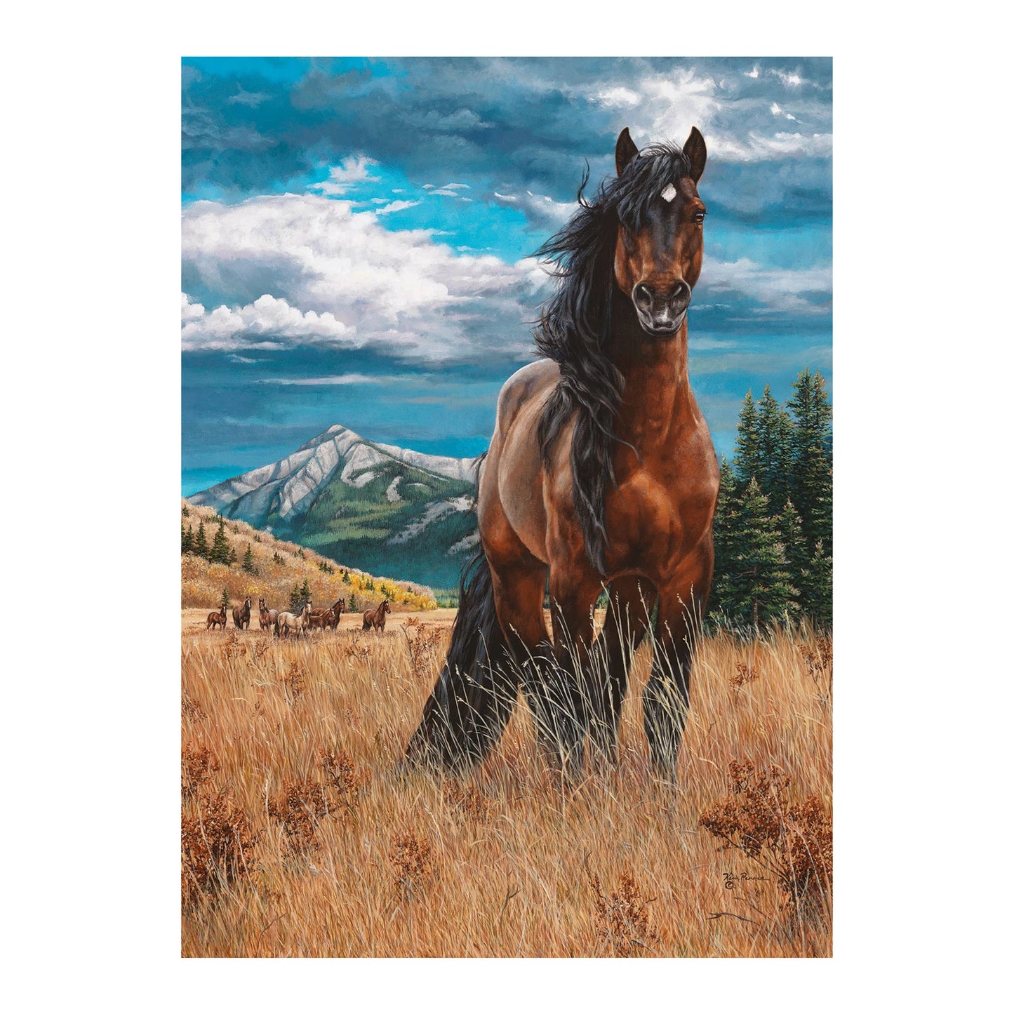 CHEVAL SAUVAGE EN LIBERTÉ 1000 PIÈCES