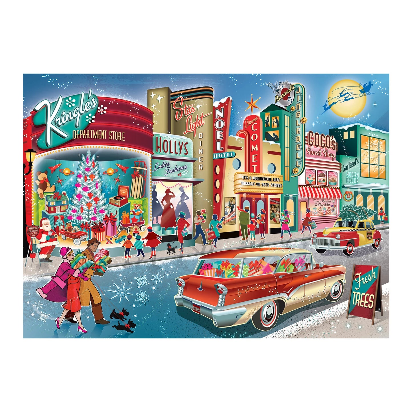 SHOPPING NATALIZIO VINTAGE 1000 PEZZI