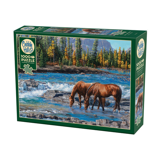 CHEVAUX DANS L'EAU VIVE 1000 PIÈCES