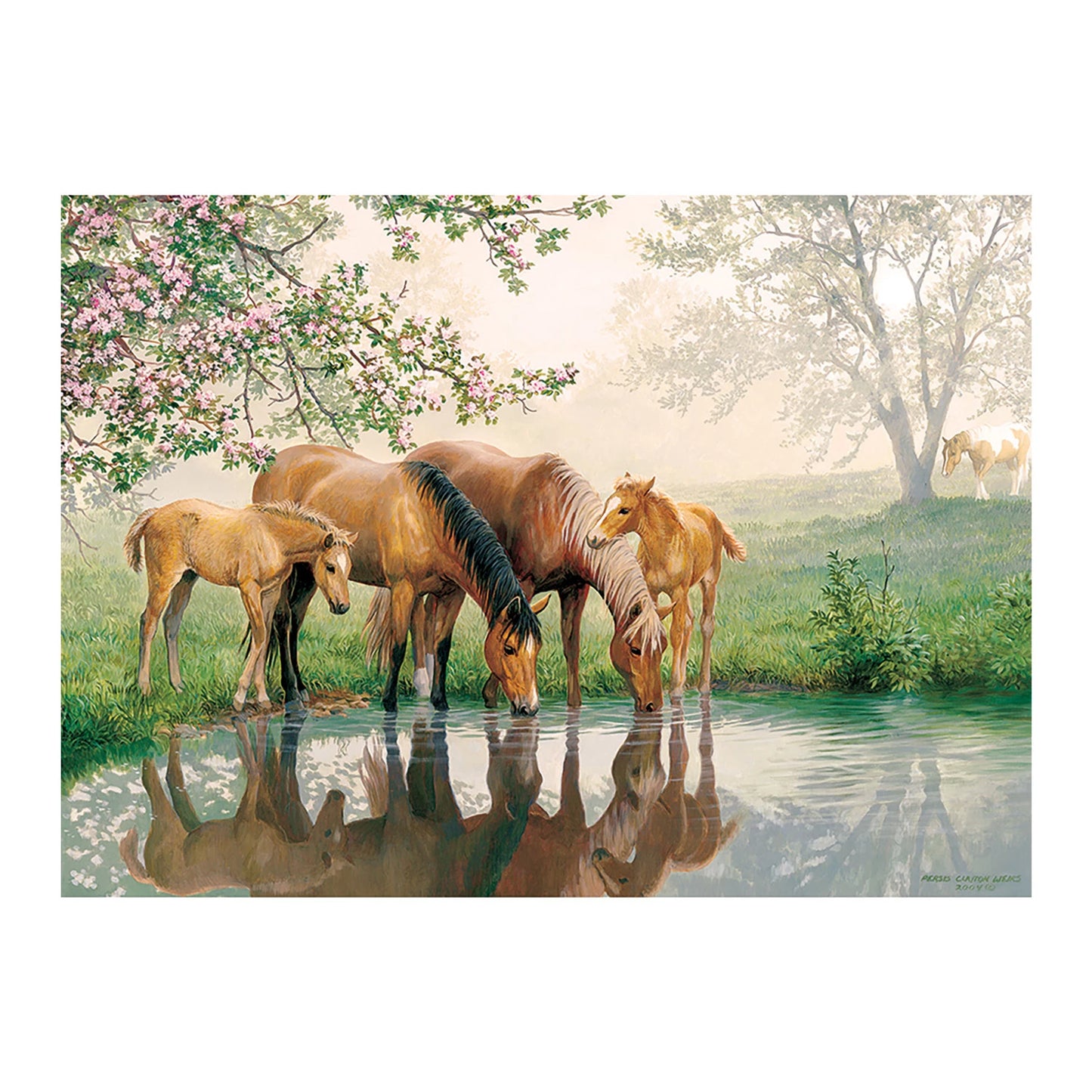 FAMILLE DE CHEVAUX, 350 PIÈCES