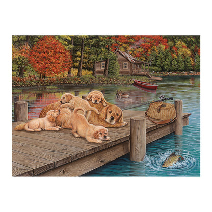 GOLDEN RETRIEVER SUR LE PONT 275 PIÈCES