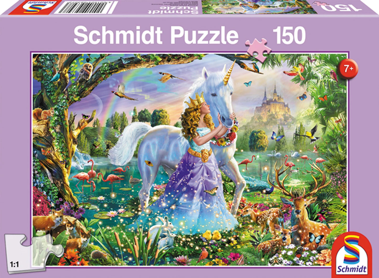 PRINCESSE AVEC LICORNE ET CHÂTEAU 150 PIÈCES