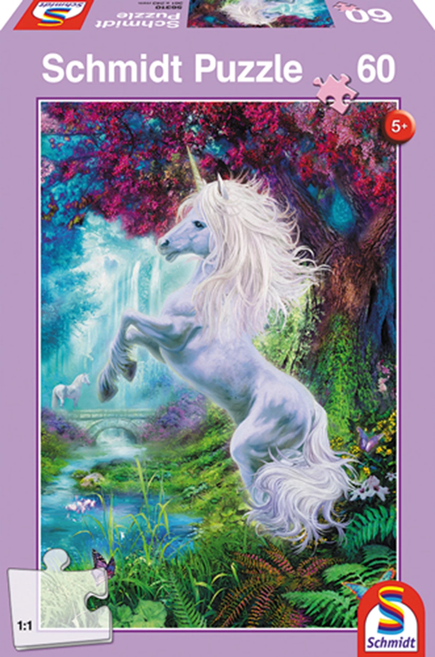 LICORNE DANS LE JARDIN ENCHANTÉ 60 PIÈCES