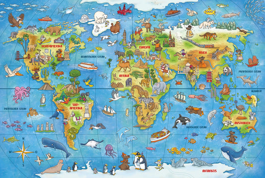 IL GIRO DEL MONDO SET DA 100 PEZZI CON LIBRETTO