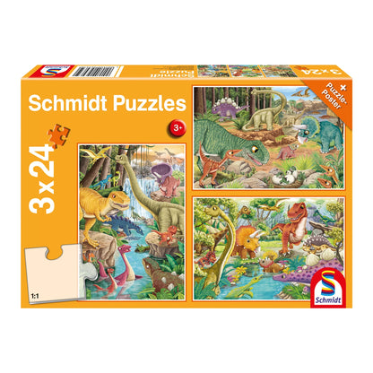 DU PLAISIR AVEC LES DINOSAURES 3X24 PIÈCES