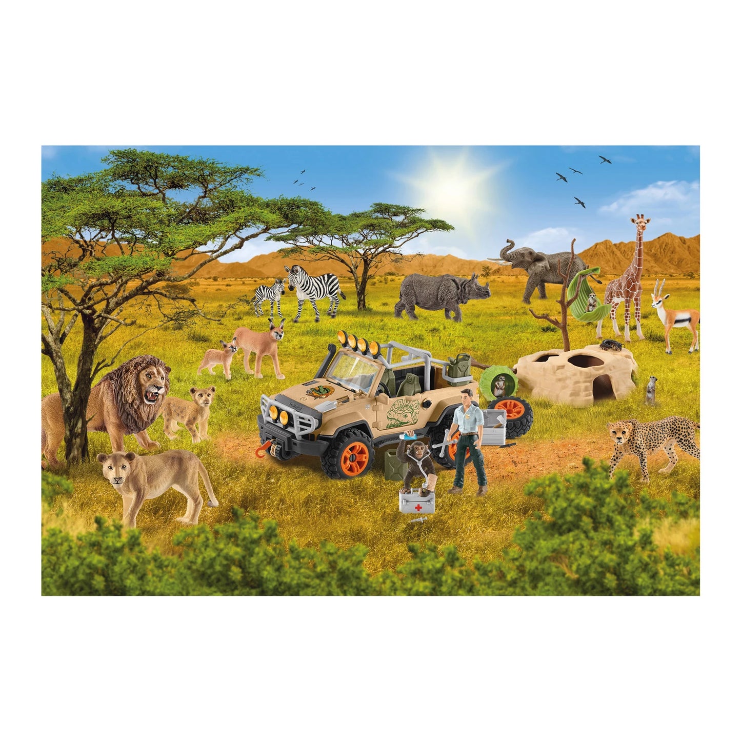 WILDE TIERE IN DER SAVANNE 60 TEILE (INKL. FIGUR)