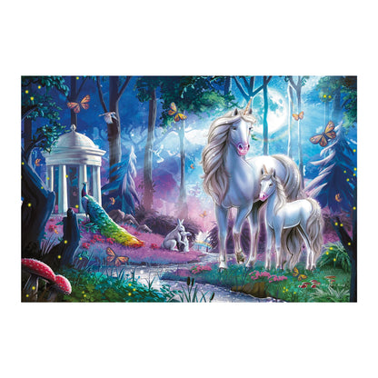 JUMENT LICORNE AVEC POULAIN, 200 PIÈCES