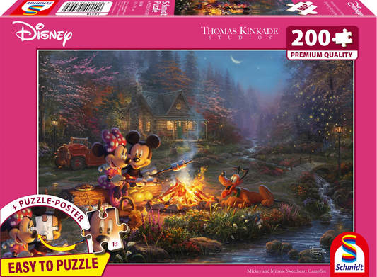 DISNEY TOPOLINO E MINNIE SWEATHEART CAMPFIRE 200 PEZZI