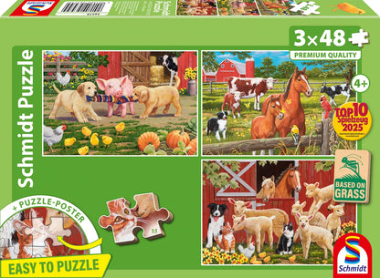 ANIMALI DA FATTORIA 3X48 PEZZI