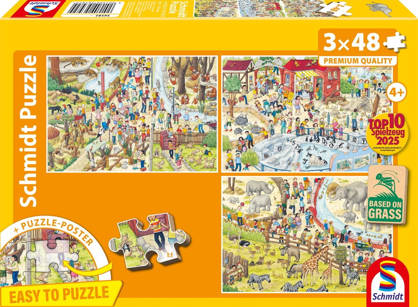 AMUSANT AU ZOO 3X48 PIÈCES