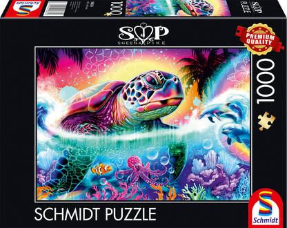 NEON-SCHILDKRÖTE 1000 TEILE