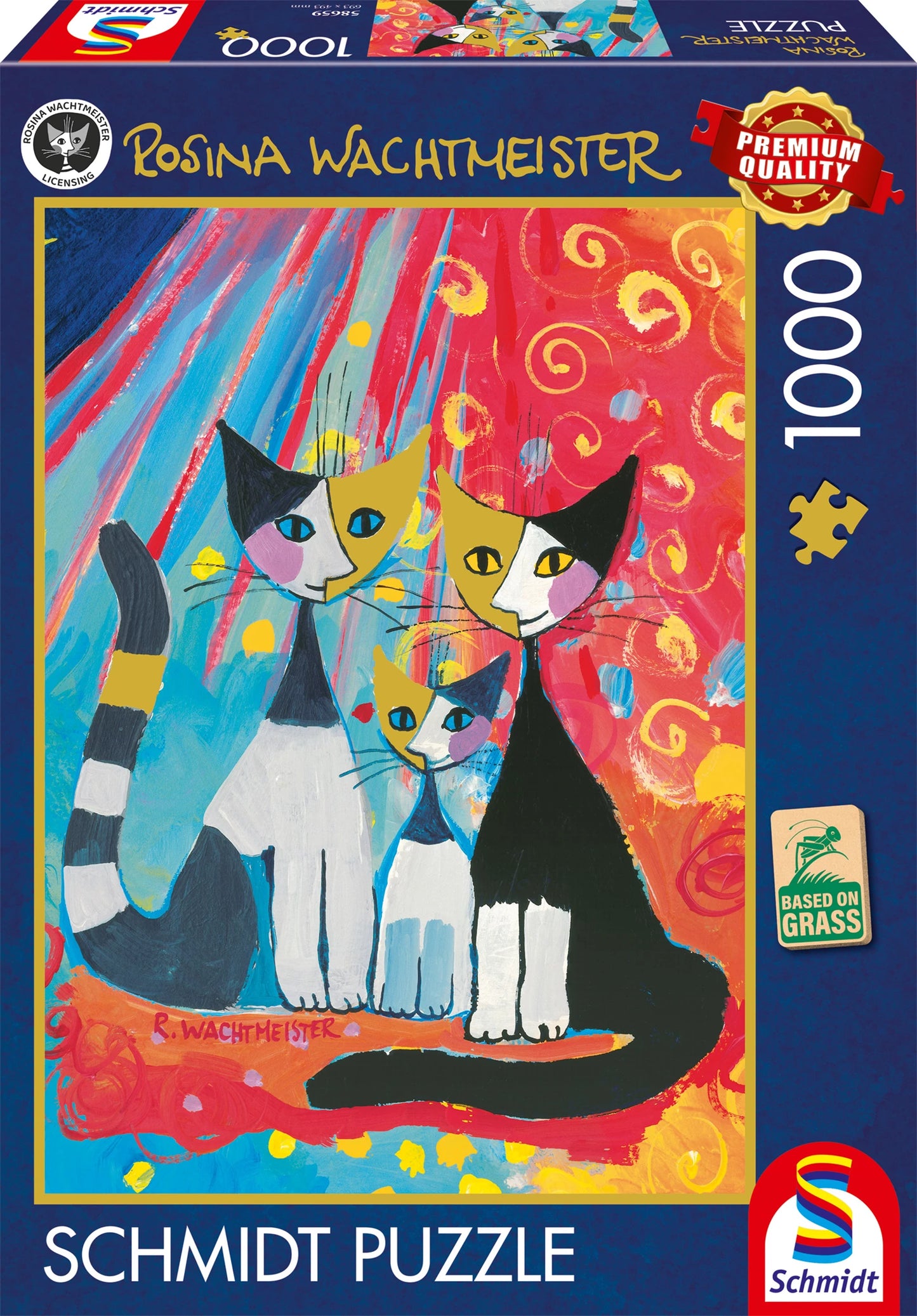 FAMIGLIA DI GATTI FELICI 1000 PEZZI