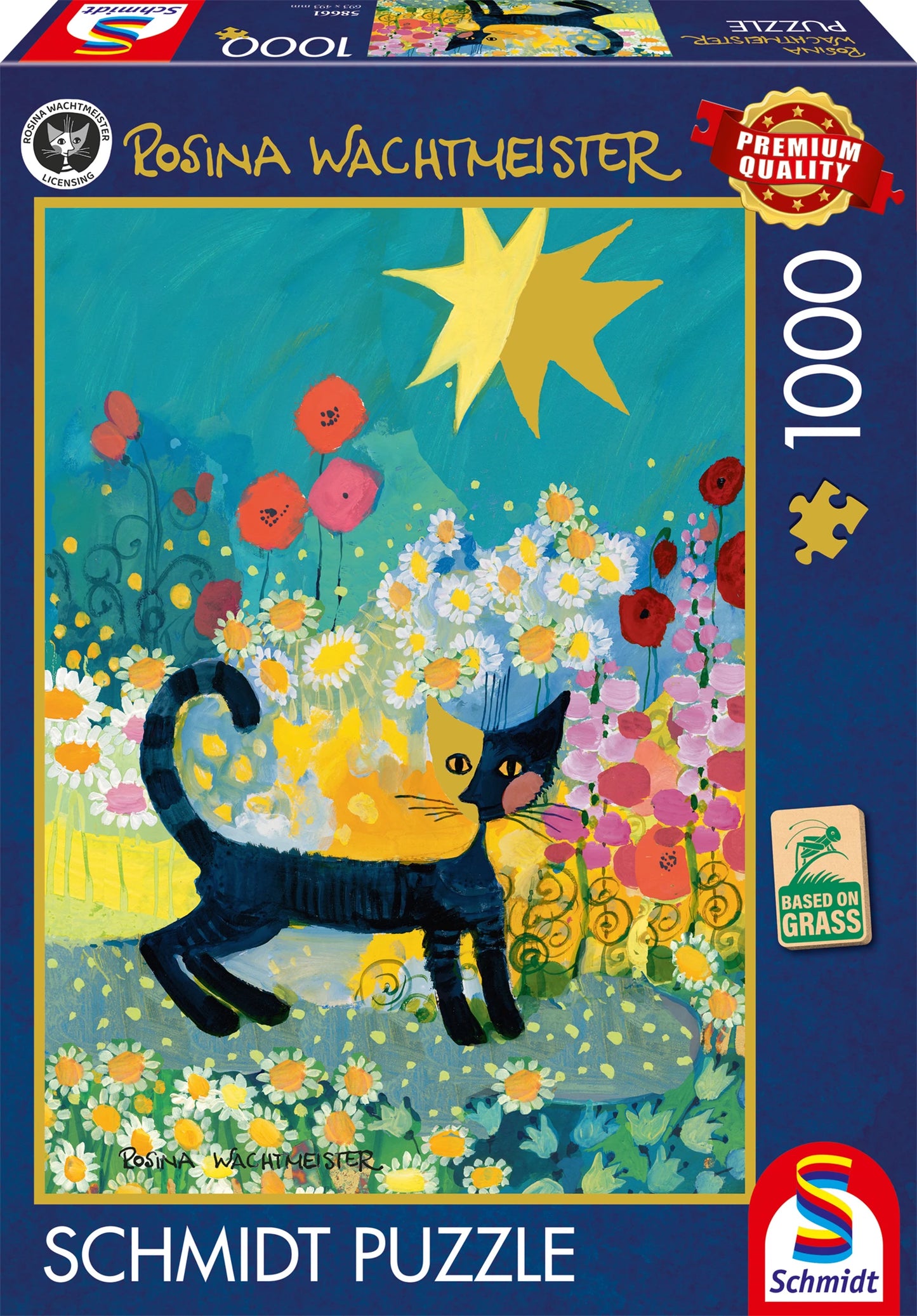 KATZE IN EINEM MEER VON BLUMEN 1000 TEILE