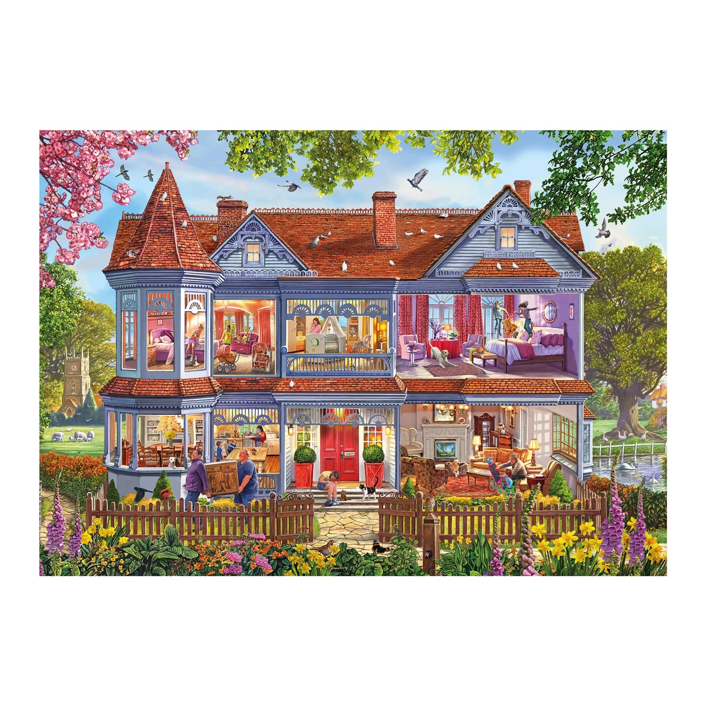 MAISON AU PRINTEMPS 1000 PIÈCES