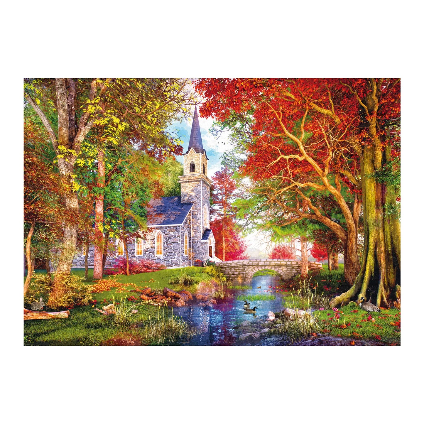 CHAPELLE DANS LA MAGIE AUTOMNALE 1000 PIÈCES
