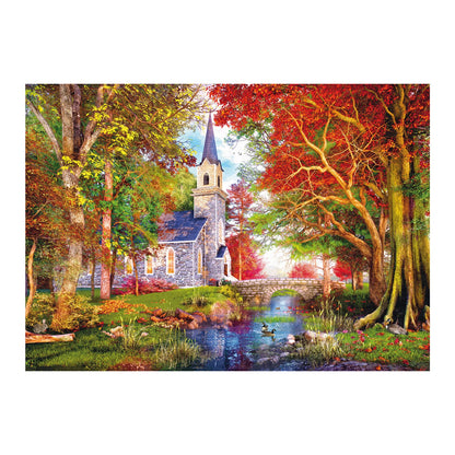 CHAPELLE DANS LA MAGIE AUTOMNALE 1000 PIÈCES