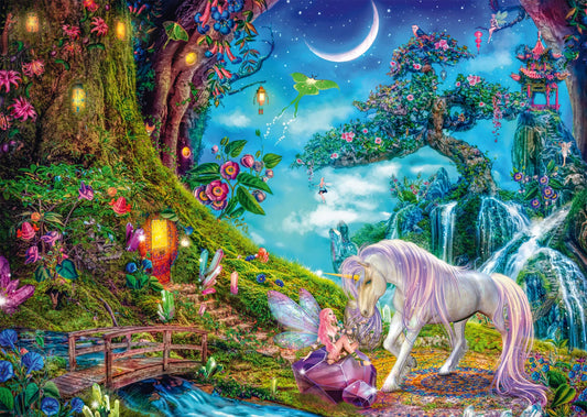 DOVE UNICORNI ED ELFI SI DANNO LA BUONANOTTE (1000 PEZZI)