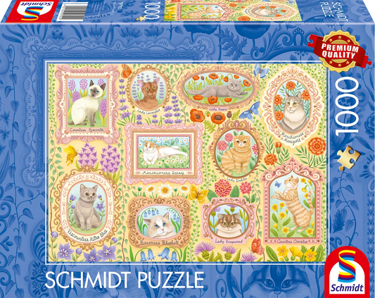 GATTI NOBILI NELLO SPLENDORE FLOREALE 1000 PEZZI